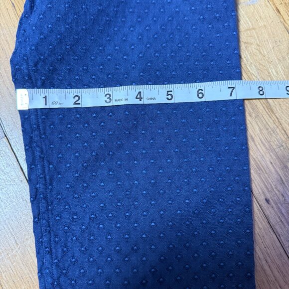 Ledbury Blue Mens Long Sleeve Button Down Textured Pattern Size 15.5 M - Picture 8 of 8